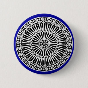 RENAISSANCE Black White Blue Architectural Decor Knapp