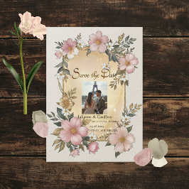 Renaissance Blommigt Ram bröllopsinbjudan Inbjudningar