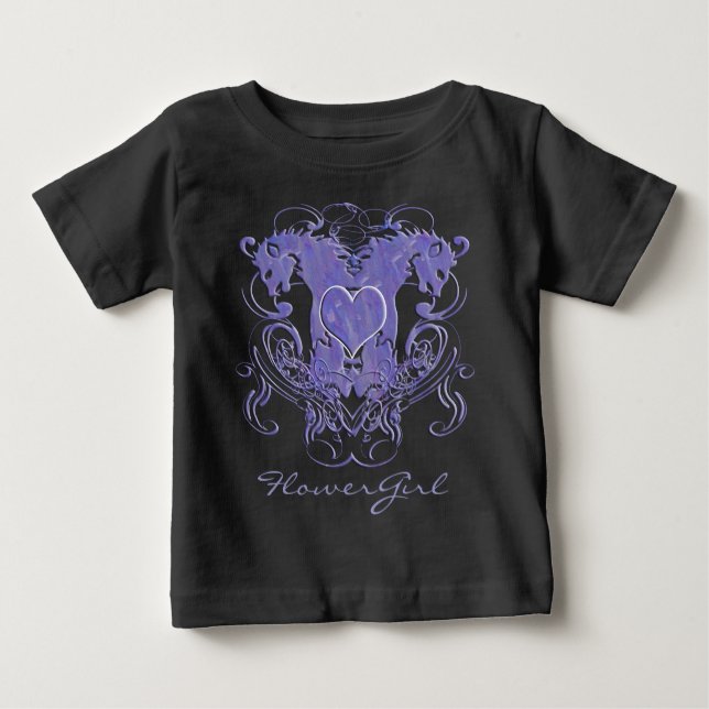 Renaissance Bröllop Flower Girl Ruffle Tee Shirt (Framsida)