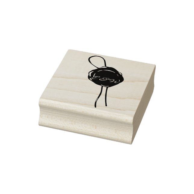 Renaissance Bröllop Initialer Red Stämpel (Stämpel)