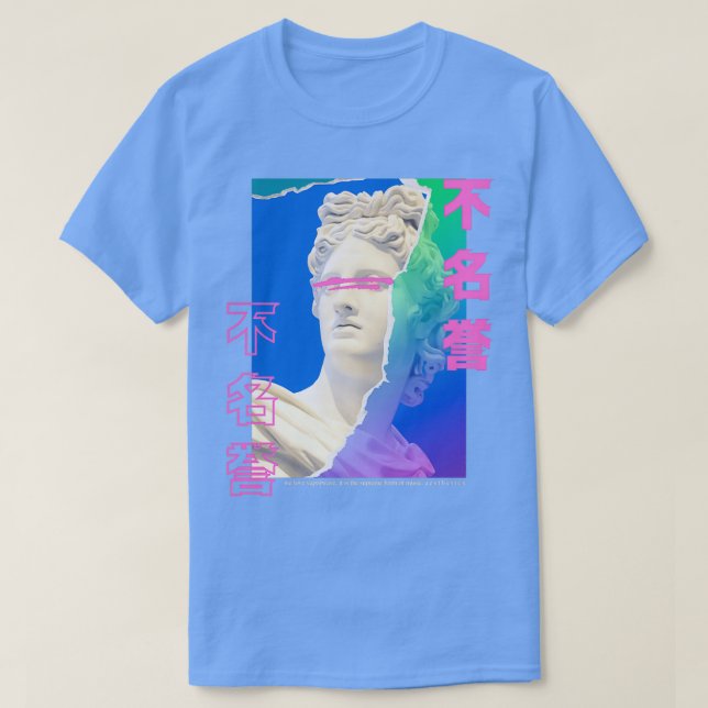 Renaissance Bust Vaporwave Aesthetic T Shirt (Design framsida)