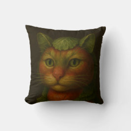Renaissance Cat Porträtt Kudde