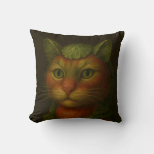 Renaissance Cat Porträtt Kudde