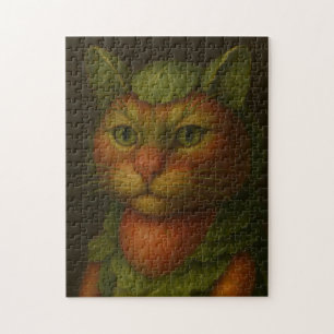 Renaissance Cat Porträtt Pussel