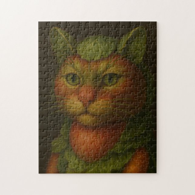 Renaissance Cat Porträtt Pussel (Vertikal)