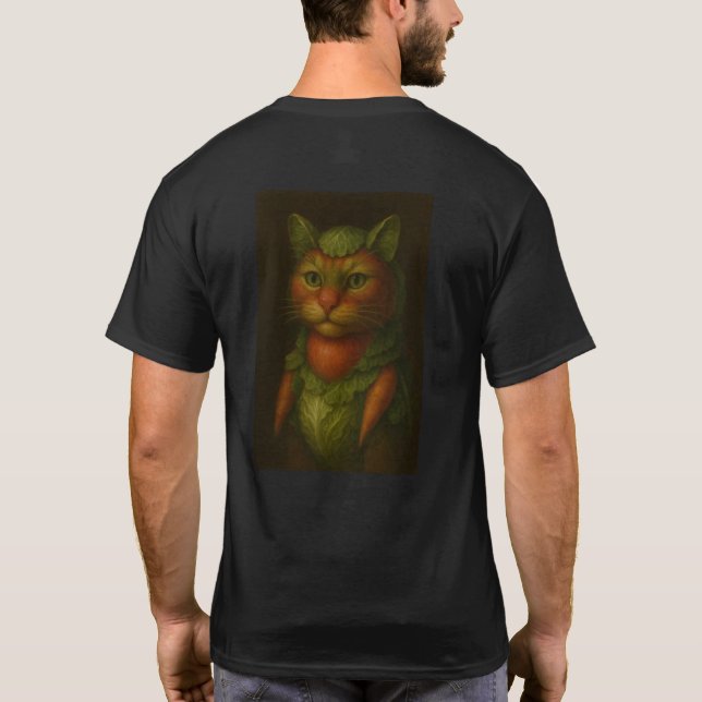 Renaissance Cat Porträtt T Shirt (Baksida)