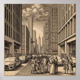 Renaissance City Teckning Poster