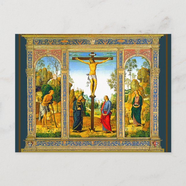Renaissance Crucifixion of Jesus Vykort (Framsida)