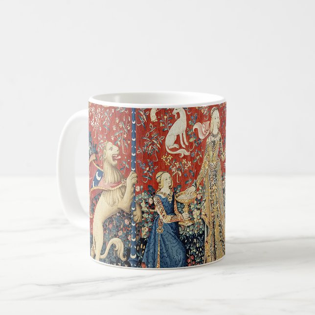 Renaissance Dam och Unicorn (Taste) Kaffemugg (Framsida vänster)
