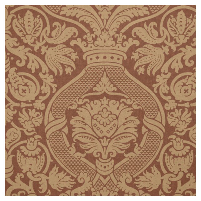 Renaissance Damask - Bärnsten Tyg (Provkarta)