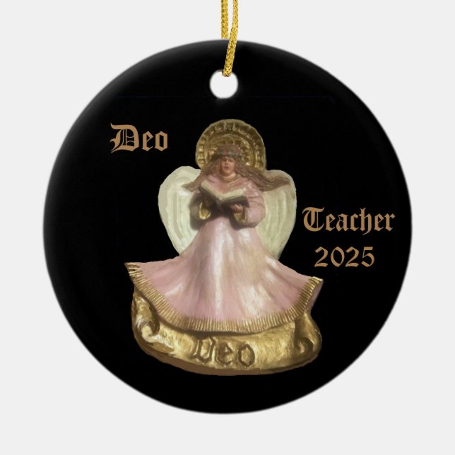 RENAISSANCE DEO ANGEL FOR TEACHER 2025 JULGRANSPRYDNAD KERAMIK (Framsidan)
