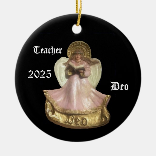 RENAISSANCE DEO ANGEL FOR TEACHER 2025 JULGRANSPRYDNAD KERAMIK (Framsidan)
