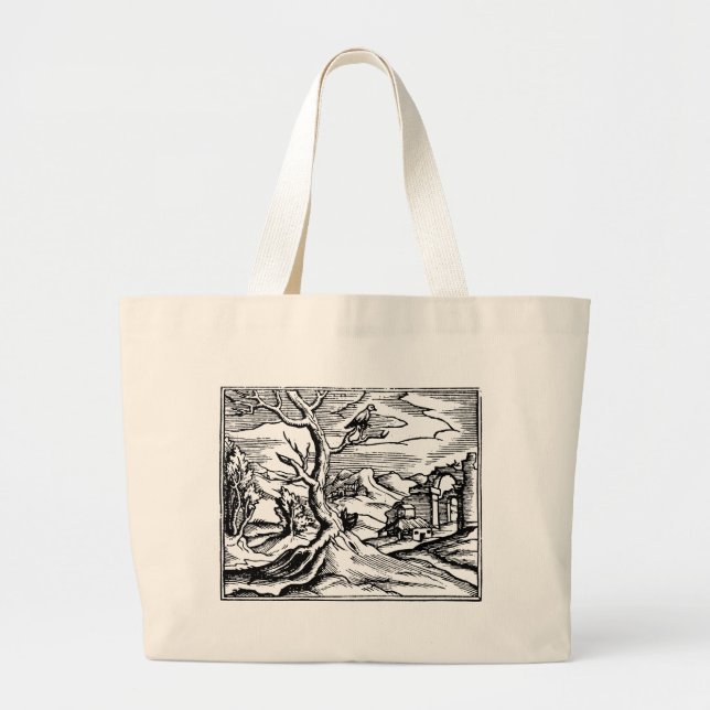Renaissance Doves in Träd on Tote Bag Jumbo Tygkasse (Framsidan)