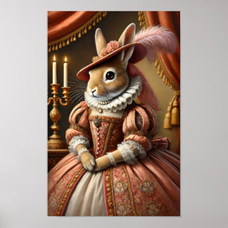 Renaissance Duchess Bunny Poster