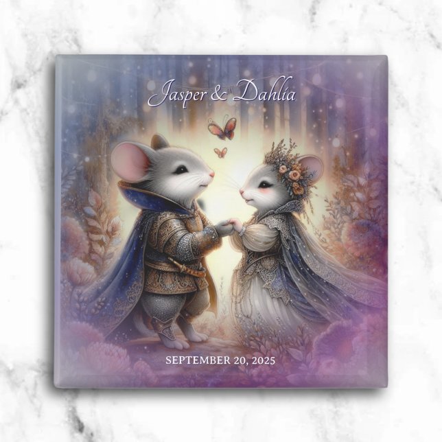 Renaissance Fairytale Enchanted Woodland Bröllop Magnet (Skapare uppladdad)