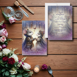 Renaissance Fairytale Fantasy Romantic Bröllop Inbjudningar