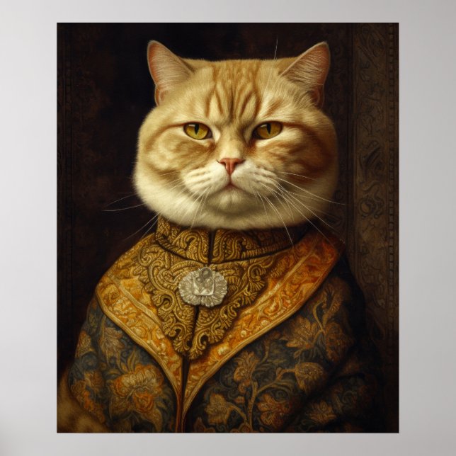 Renaissance Fluffy Cat Poster (Framsidan)