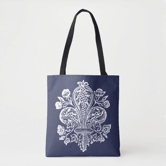 Renaissance Fransk Fleur de Lis Tote Tygkasse (Framsida)