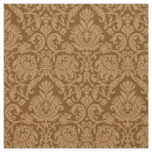Renaissance Genoese Damask, Burnt Caramel Tyg
