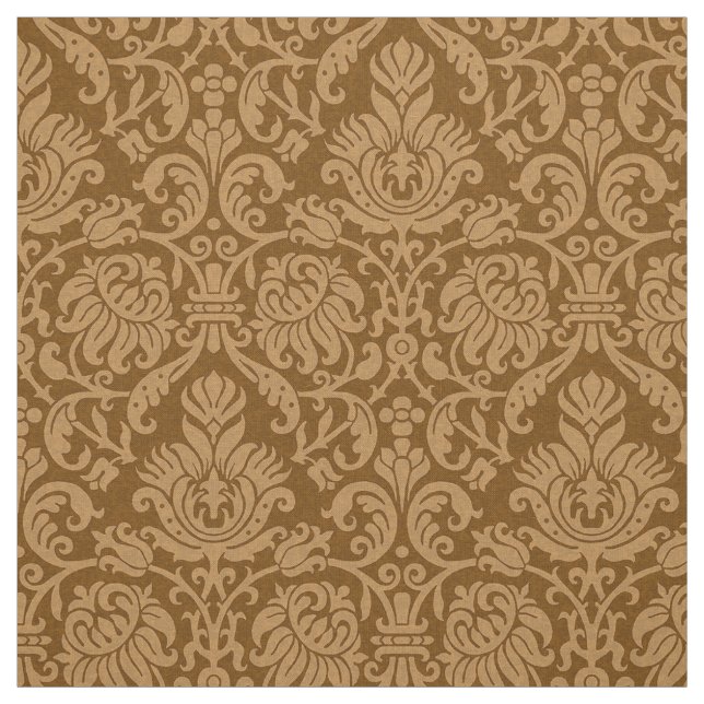 Renaissance Genoese Damask, Burnt Caramel Tyg (Provkarta)