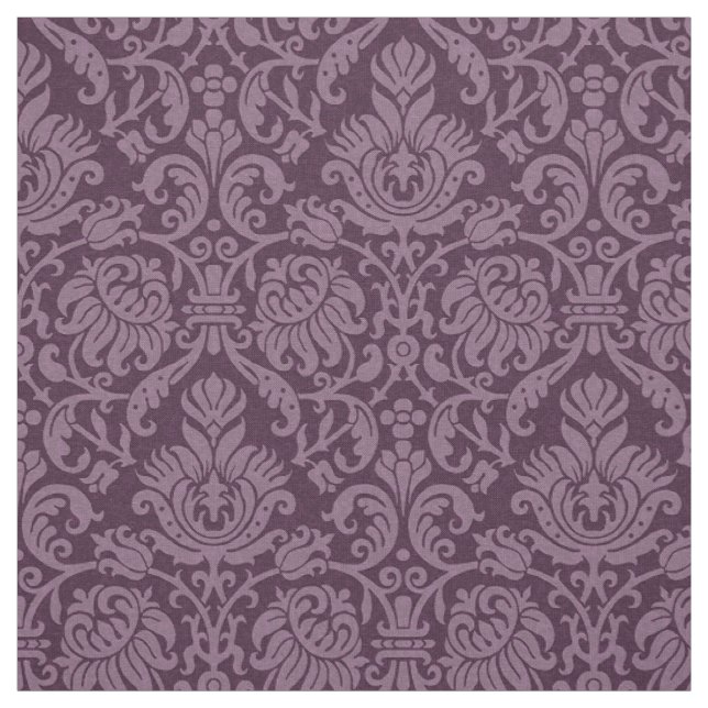 Renaissance Genoese Damask, Eggplant Tyg (Provkarta)
