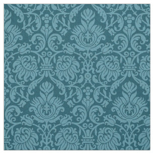 Renaissance Genoese Damask, Peacock Blue Tyg