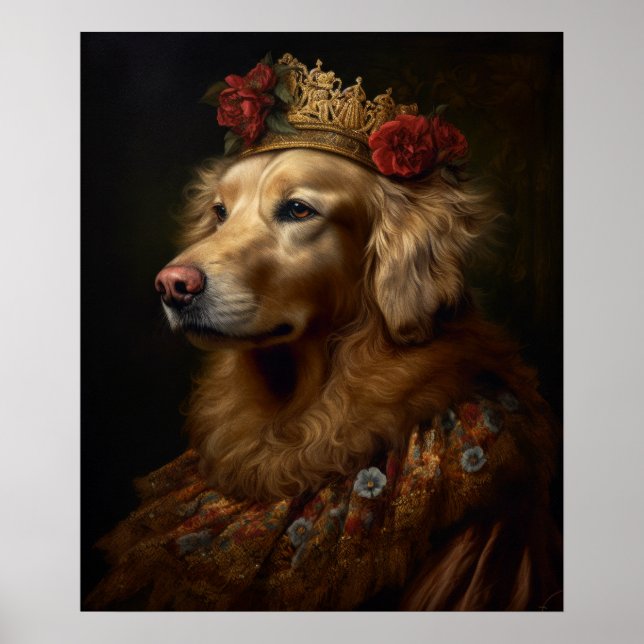 Renaissance Golden Retriever Poster (Framsidan)