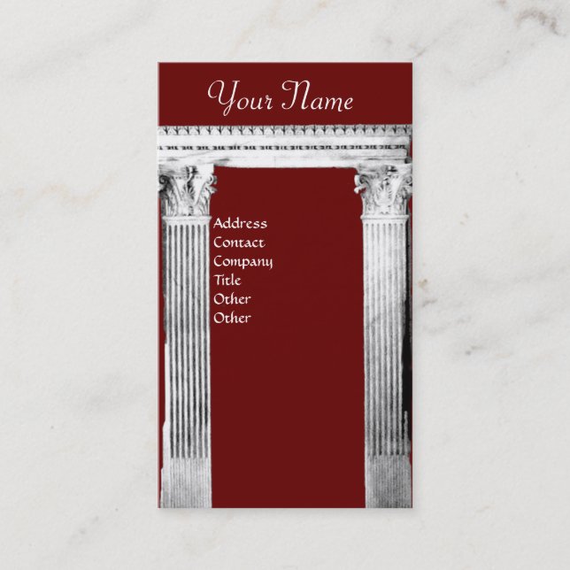 RENAISSANCE GRIND Antique Architecture Red Visitkort (Framsida)