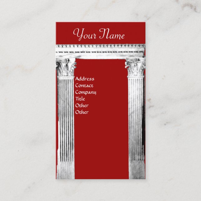 RENAISSANCE GRIND Classic Architecture, Red Visitkort (Framsida)