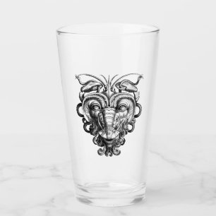 Renaissance Grotesque Gargoyle Ansikte Lobster Man Glaskopp