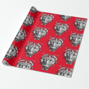 Renaissance Grotesque Gargoyle Ansikte Lobster Man Presentpapper