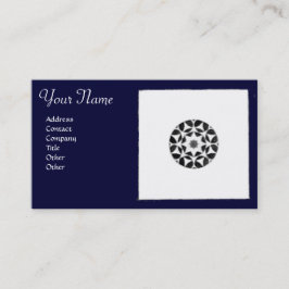 RENAISSANCE HARMONY Blue White Geometric Blommigt Visitkort