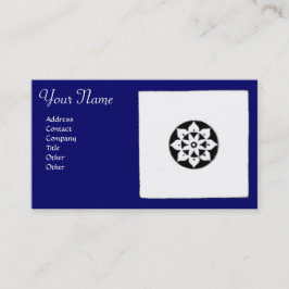 RENAISSANCE HARMONY Blue White Geometric Blommigt Visitkort