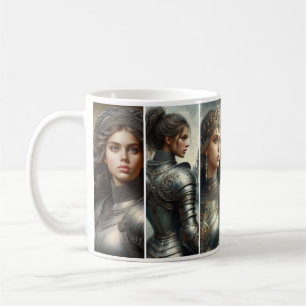 Renaissance kvinnliga krigare kaffemugg