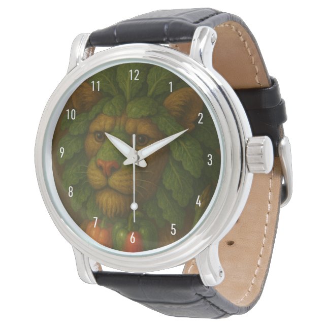 Renaissance Lejona Porträtt Armbandsur (Vinklad)