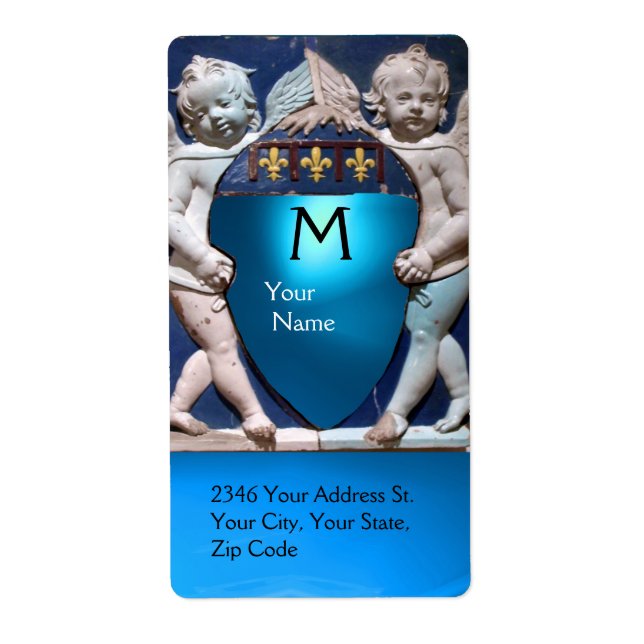 RENAISSANCE LITTLE ÄNGLAR MONOGRAM Blue Sapphire Fraktsedel (Framsidan)