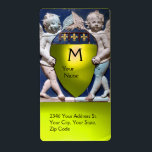 RENAISSANCE LITTLE ÄNGLAR MONOGRAM Gult Topaz Fraktsedel<br><div class="desc">Elegant och klassiskt italienskt mästerverk i Florentine från Bottega della Robbia ( Florens - Italien ) med en ljus 3D-gem-sten. . - Enkel att anpassa med din egen text som en bröllopsförmån märkre, osa, spara-till-datum, tack för etiketter, möhippor, födelsedagsfester: söt 16, quinceanera, returetiketter, förlovning duschar, nyfödsel, babyduschar studenten, jubileumsdagar, eller...</div>