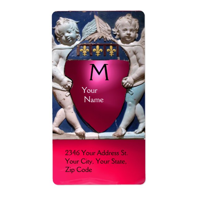 RENAISSANCE LITTLE ÄNGLAR MONOGRAM Red Rosa Ruby Fraktsedel (Framsidan)
