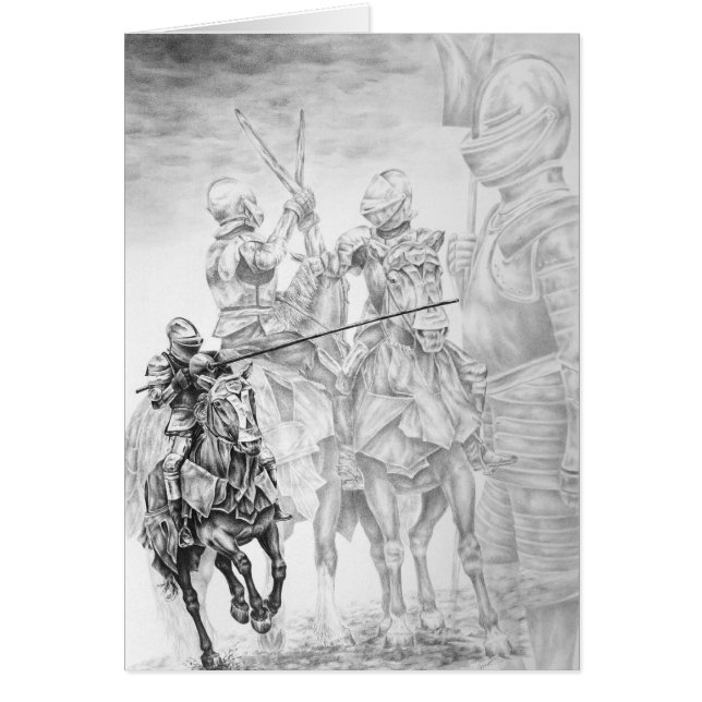 Renaissance Medieval Knight Art av Kelli Svan Hälsningskort (Framsidan)