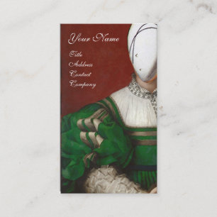 RENAISSANCE MODE THEATRICAL COSTUME DESIGNER VISITKORT