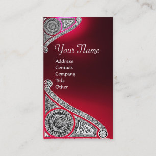 RENAISSANCE MONOGRAM Red Ruby Gem Visitkort