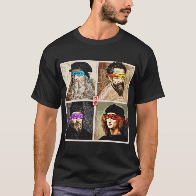 Renaissance Ninja Masters gift T Shirt (Framsida)