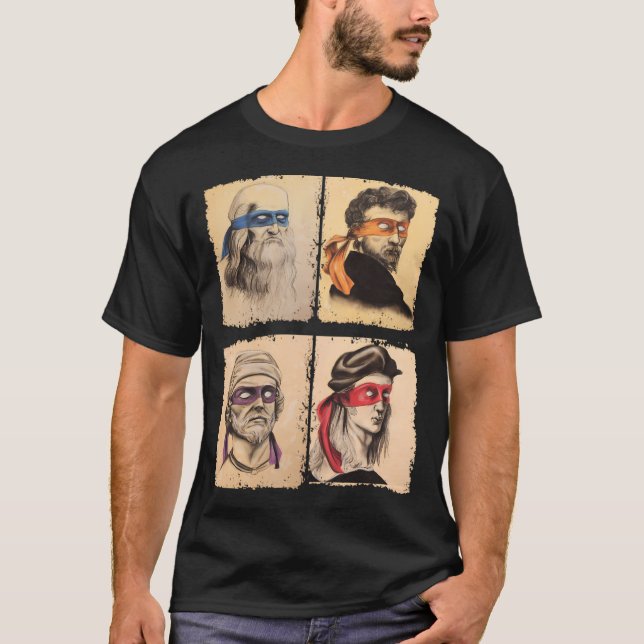 Renaissance Ninja Stil Pop T Shirt (Framsida)