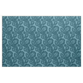 Renaissance Oblique Blommigt, Peacock Blue Tyg
