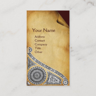 RENAISSANCE Parchment Monogram 1 Visitkort