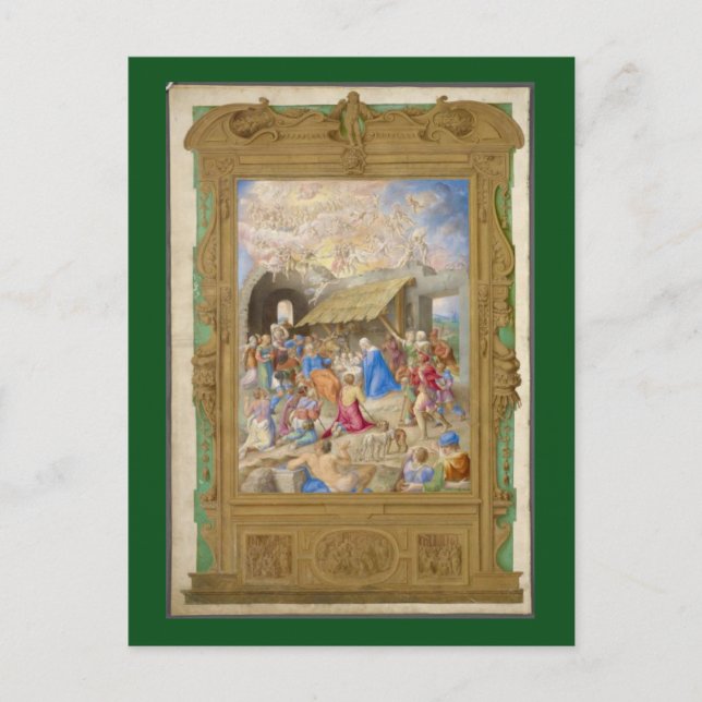 RENAISSANCE PÄRING AV NATIVITET SOM CHRISTMAS-KORT HELG VYKORT (Framsida)