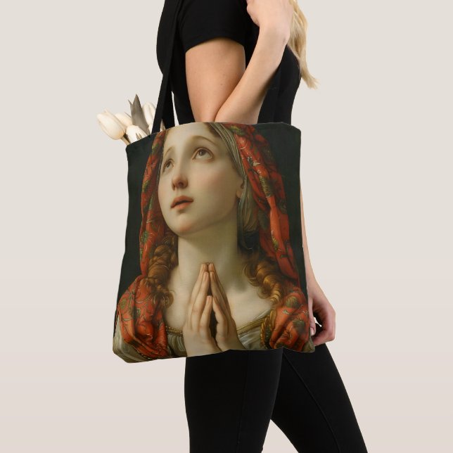 Renaissance Praying Girl Tygkasse (Närbild)