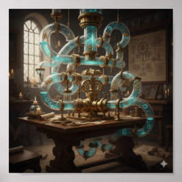 Renaissance Scientific Teckning Poster