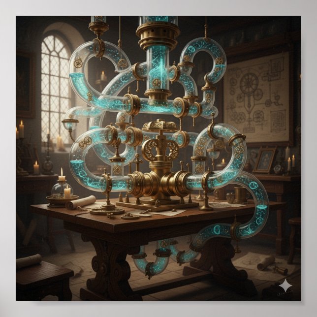 Renaissance Scientific Teckning Poster (Framsidan)