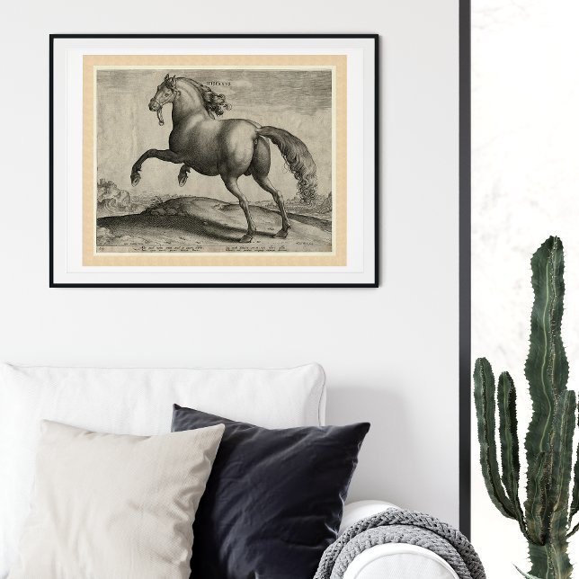 Renaissance Stallion Spain Horse by Stradanus Poster (Skapare uppladdad)